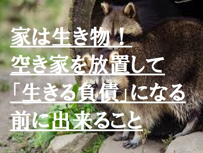 家は生き物！空き家を放置して「生きる負債」になる前に出来ること